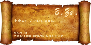 Bokor Zsuzsanna névjegykártya
